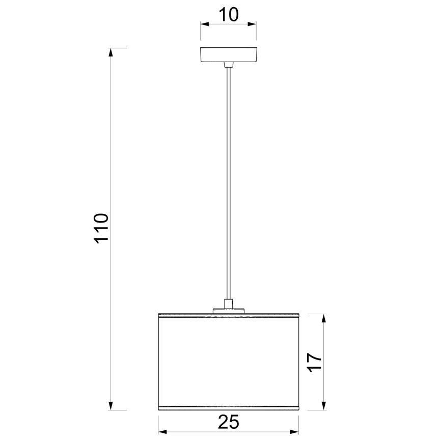 Κρεμαστό φωτιστικό με καλώδιο ARDEN 1xE27/15W/230V, διάμ. 25 εκ., μπεζ