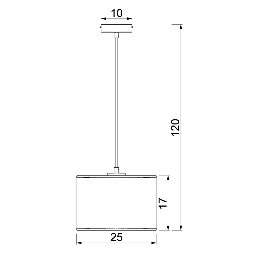 Κρεμαστό φωτιστικό με καλώδιο ARDEN 1xE27/15W/230V, διάμετρος 25 εκ., μπεζ/καφέ