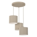 Κρεμαστό φωτιστικό με καλώδιο ARDEN 3xE27/15W/230V Ø 30 cm, μπεζ
