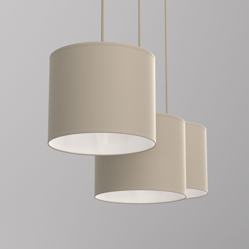 Κρεμαστό φωτιστικό με καλώδιο ARDEN 3xE27/15W/230V μπεζ