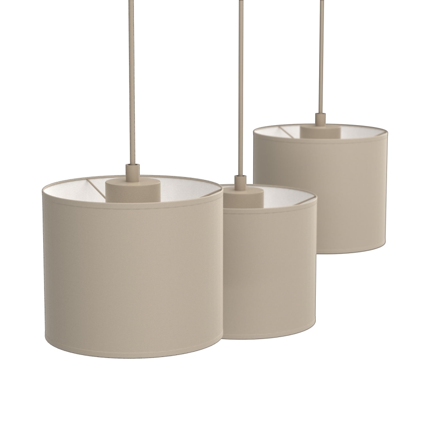 Κρεμαστό φωτιστικό με καλώδιο ARDEN 3xE27/15W/230V μπεζ