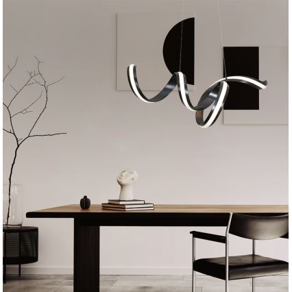 Κρεμαστό φωτιστικό με καλώδιο AREZIA LED/42W/230V μαύρο