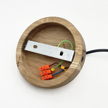 Κρεμαστό φωτιστικό με καλώδιο ASTA, 1xE27/60W/230V, Ø 28 cm, απόχρωση δρυός