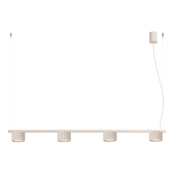 Κρεμαστό φωτιστικό με καλώδιο AURA 4xGX53/10W/230V εκρού