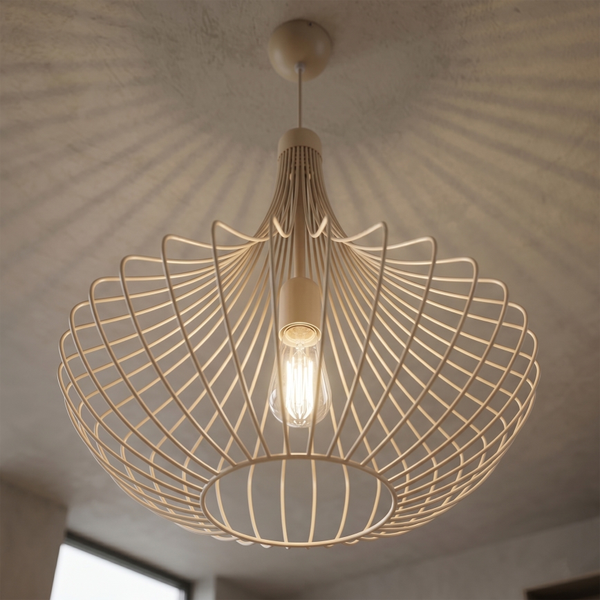 Κρεμαστό φωτιστικό με καλώδιο BALERINA 1xE27/15W/230V μπεζ