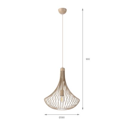 Κρεμαστό φωτιστικό με καλώδιο BALERINA 1xE27/15W/230V μπεζ