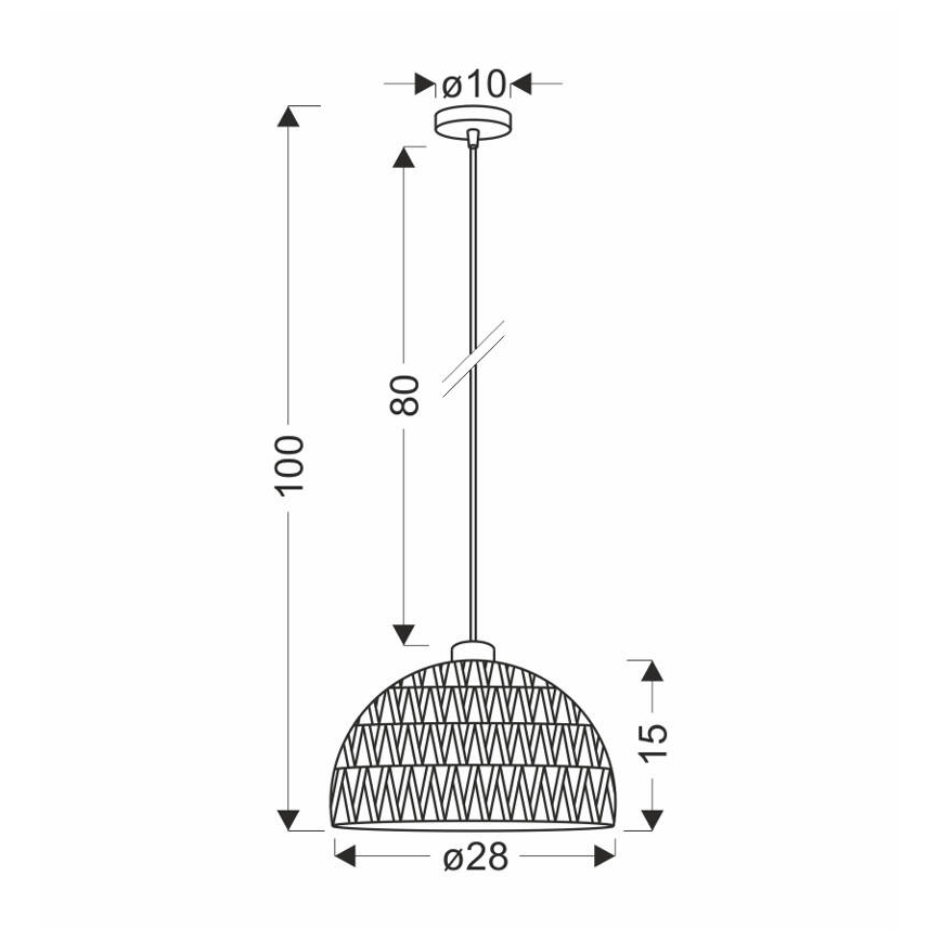 Κρεμαστό φωτιστικό με καλώδιο BALLI 1xE27/40W/230V μπεζ