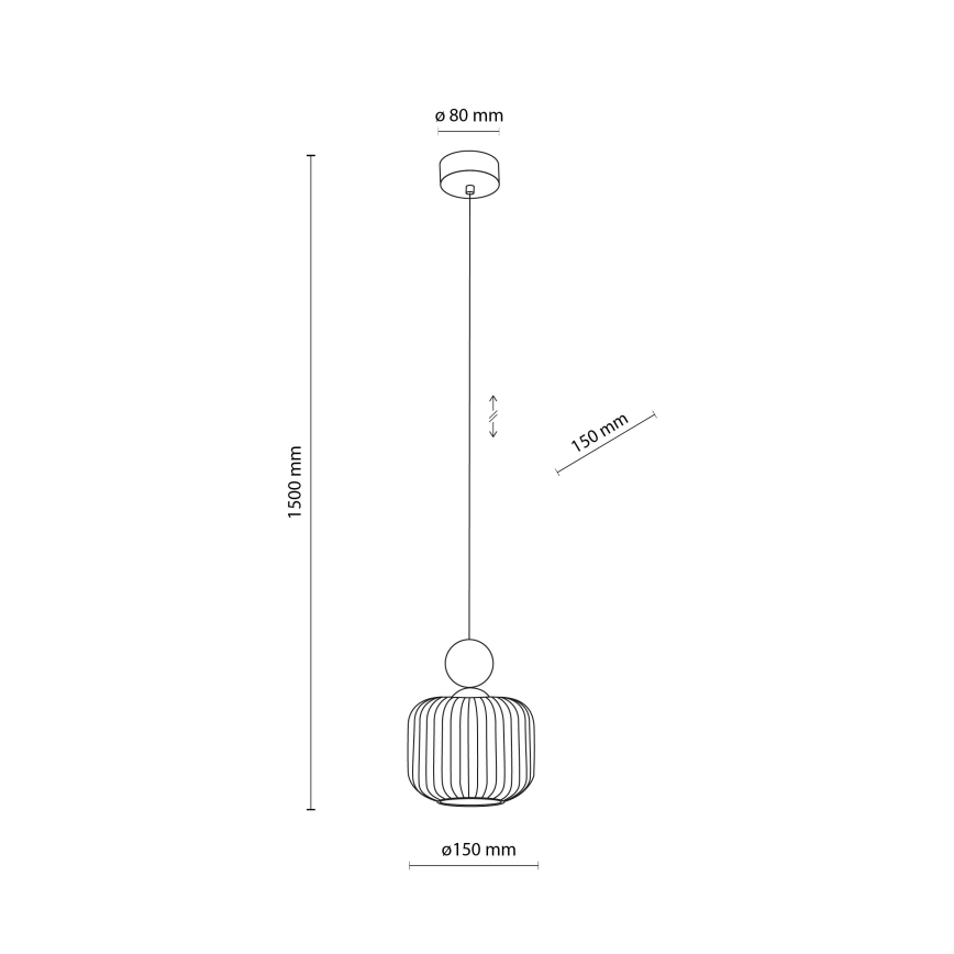 Κρεμαστό φωτιστικό με καλώδιο BALLO, 1xE14/10W/230V, μπεζ