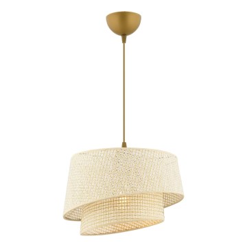 Κρεμαστό φωτιστικό με καλώδιο BARETTE 1xE27/60W/230V, σε απόχρωση εκρού