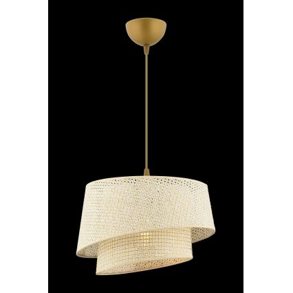 Κρεμαστό φωτιστικό με καλώδιο BARETTE 1xE27/60W/230V, σε απόχρωση εκρού