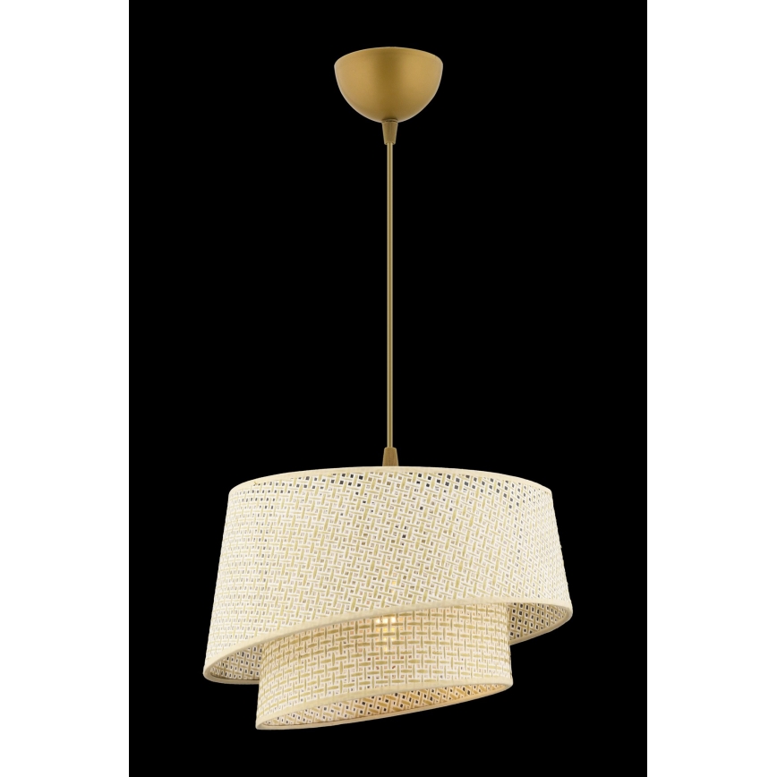 Κρεμαστό φωτιστικό με καλώδιο BARETTE 1xE27/60W/230V, σε απόχρωση εκρού