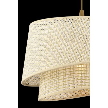 Κρεμαστό φωτιστικό με καλώδιο BARETTE 1xE27/60W/230V, σε απόχρωση εκρού