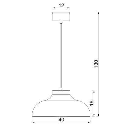 Κρεμαστό φωτιστικό με καλώδιο BASCA 1xE27/15W/230V καφέ