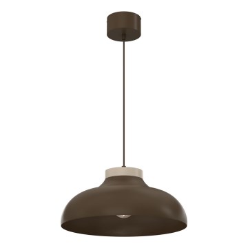 Κρεμαστό φωτιστικό με καλώδιο BASCA 1xE27/15W/230V καφέ/μπεζ