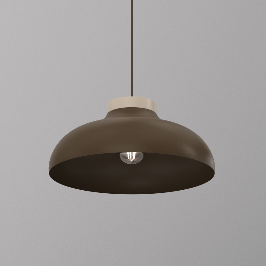 Κρεμαστό φωτιστικό με καλώδιο BASCA 1xE27/15W/230V καφέ/μπεζ