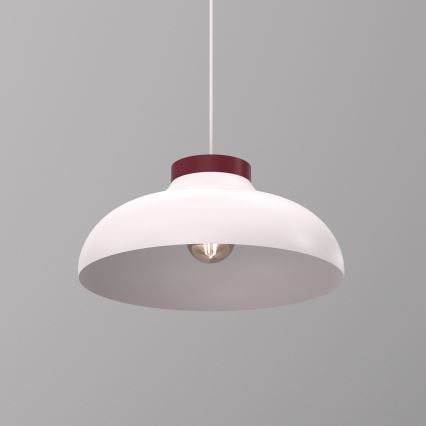 Κρεμαστό φωτιστικό με καλώδιο BASCA 1xE27/15W/230V εκρού/μπορντό