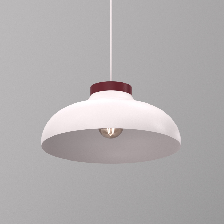 Κρεμαστό φωτιστικό με καλώδιο BASCA 1xE27/15W/230V εκρού/μπορντό