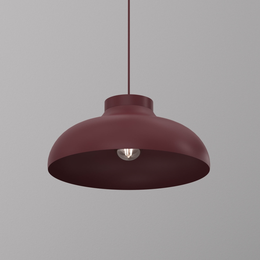 Κρεμαστό φωτιστικό με καλώδιο BASCA 1xE27/15W/230V μπορντό