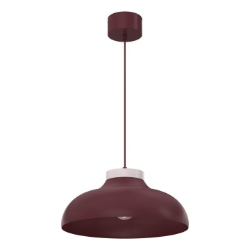Κρεμαστό φωτιστικό με καλώδιο BASCA 1xE27/15W/230V μπορντό/κρεμ