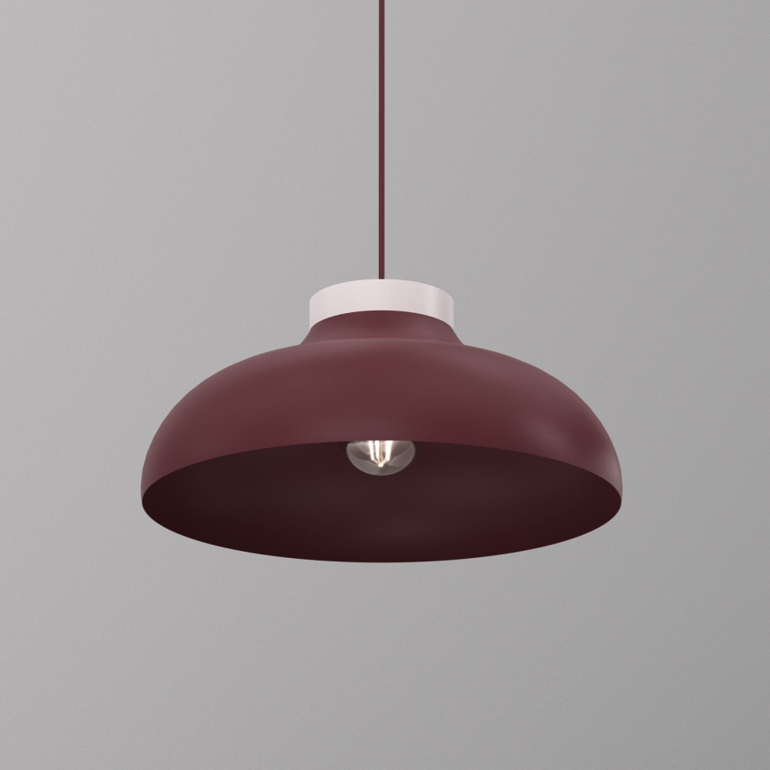 Κρεμαστό φωτιστικό με καλώδιο BASCA 1xE27/15W/230V μπορντό/κρεμ