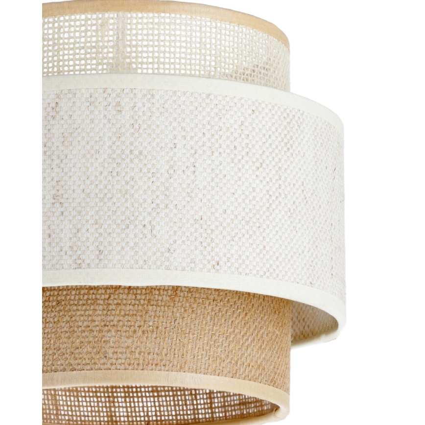 Κρεμαστό φωτιστικό με καλώδιο BOHO 3xE27/60W/230V λευκό/γιούτα