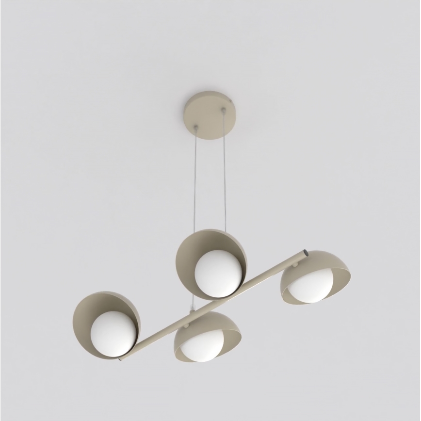 Κρεμαστό φωτιστικό με καλώδιο BOOM 4xG9/8W/230V μπεζ