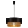 Κρεμαστό φωτιστικό με καλώδιο BORHO 1xE27/60W/230V Ø 50 cm μαύρο/γιούτα