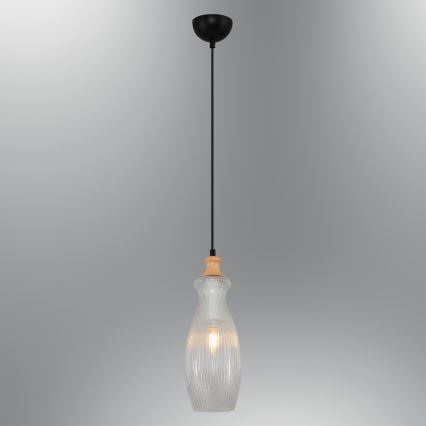 Κρεμαστό φωτιστικό με καλώδιο BOTTLE 1xE14/4W/230V διάφανο