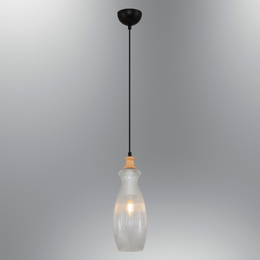 Κρεμαστό φωτιστικό με καλώδιο BOTTLE 1xE14/4W/230V διάφανο