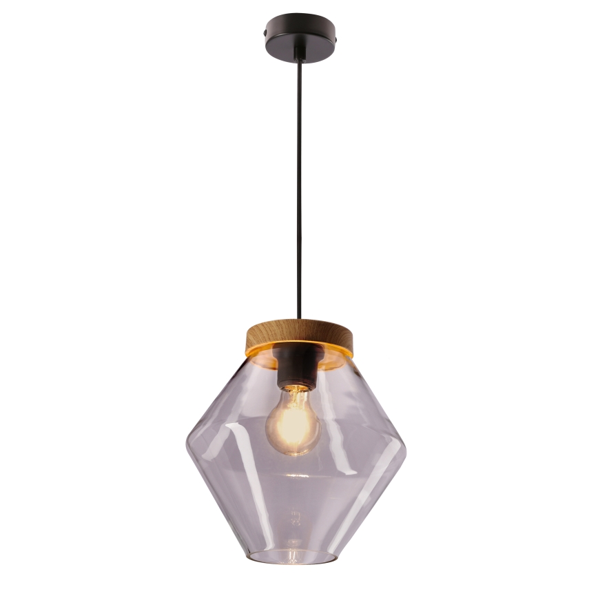 Κρεμαστό φωτιστικό με καλώδιο BRELS 1xE27/40W/230V διαφανές