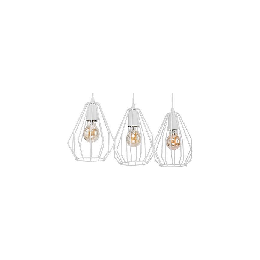 Κρεμαστό φωτιστικό με καλώδιο BRYLANT 3xE27/60W/230V λευκό