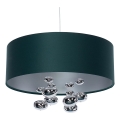 Κρεμαστό φωτιστικό με καλώδιο BUBBLE 1xE27/60W/230V Ø 40 cm πράσινο