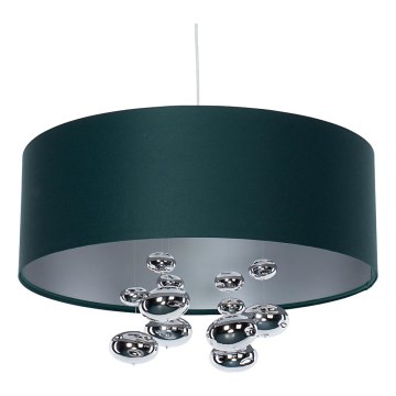 Κρεμαστό φωτιστικό με καλώδιο BUBBLE 1xE27/60W/230V Ø 40 cm πράσινο