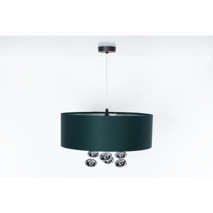 Κρεμαστό φωτιστικό με καλώδιο BUBBLE 1xE27/60W/230V Ø 40 cm πράσινο