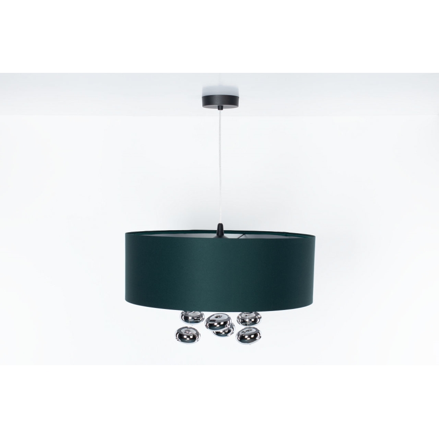 Κρεμαστό φωτιστικό με καλώδιο BUBBLE 1xE27/60W/230V Ø 40 cm πράσινο