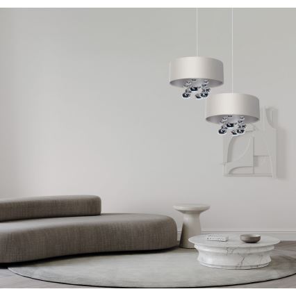 Κρεμαστό φωτιστικό με καλώδιο BUBBLE 1xE27/60W/230V Ø 40 εκ. λευκό