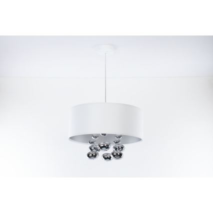Κρεμαστό φωτιστικό με καλώδιο BUBBLE 1xE27/60W/230V Ø 40 εκ. λευκό