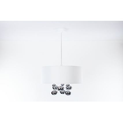 Κρεμαστό φωτιστικό με καλώδιο BUBBLE 1xE27/60W/230V Ø 40 εκ. λευκό