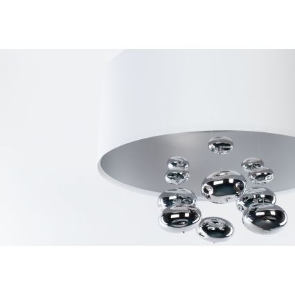 Κρεμαστό φωτιστικό με καλώδιο BUBBLE 1xE27/60W/230V Ø 40 εκ. λευκό