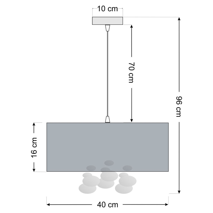 Κρεμαστό φωτιστικό με καλώδιο BUBBLE 1xE27/60W/230V Ø 40 εκ. λευκό
