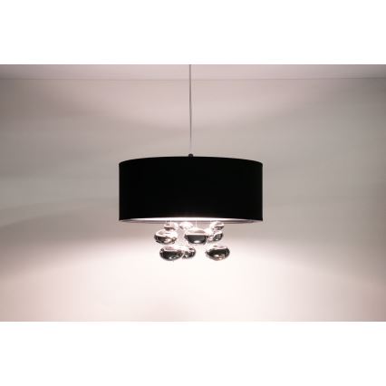 Κρεμαστό φωτιστικό με καλώδιο BUBBLE 1xE27/60W/230V, διάμετρος 40 εκ., μαύρο