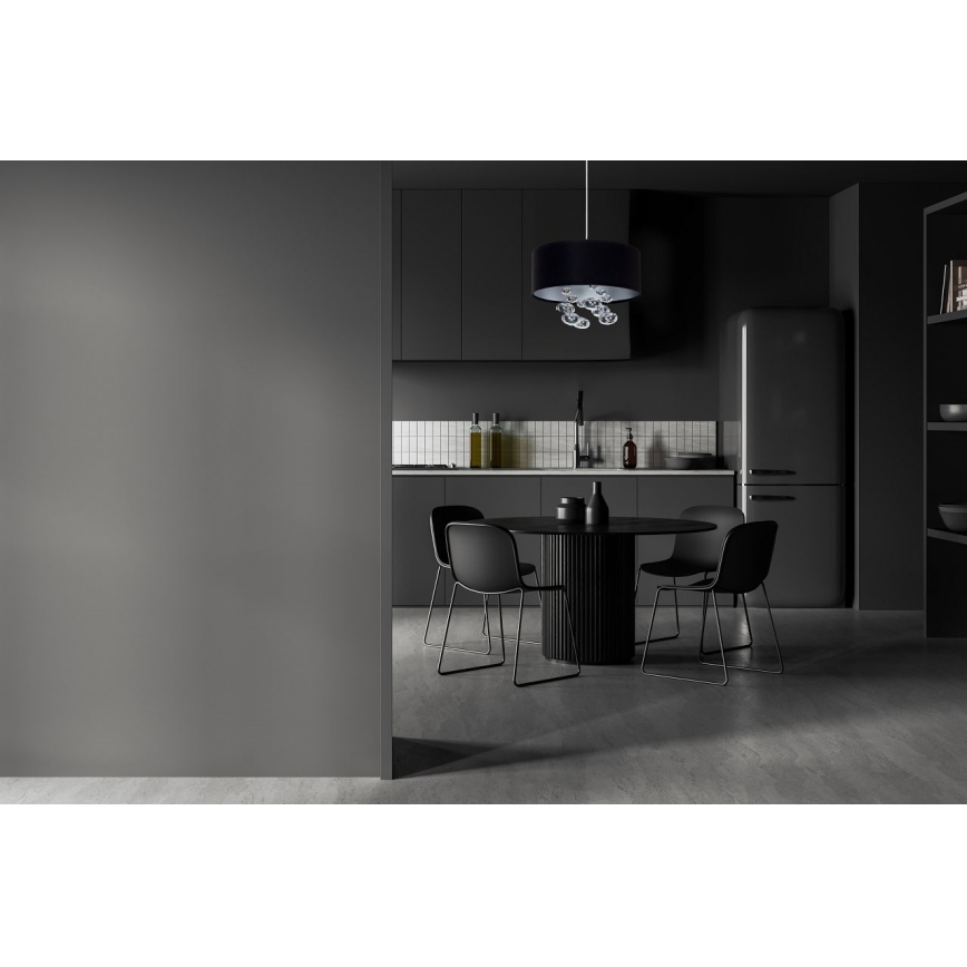 Κρεμαστό φωτιστικό με καλώδιο BUBBLE 1xE27/60W/230V, διάμετρος 40 εκ., μαύρο