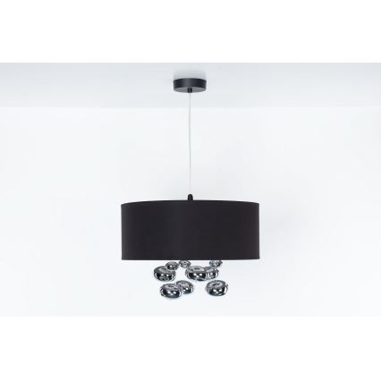 Κρεμαστό φωτιστικό με καλώδιο BUBBLE 1xE27/60W/230V, διάμετρος 40 εκ., μαύρο