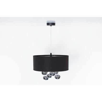 Κρεμαστό φωτιστικό με καλώδιο BUBBLE 1xE27/60W/230V, διάμετρος 40 εκ., μαύρο
