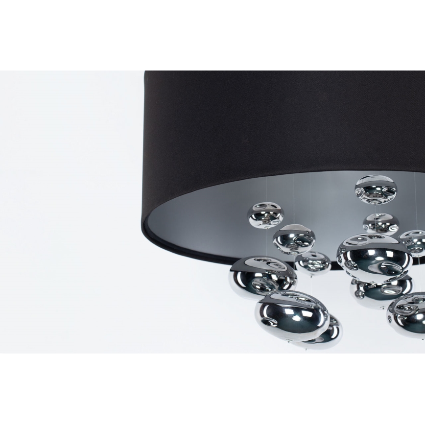 Κρεμαστό φωτιστικό με καλώδιο BUBBLE 1xE27/60W/230V, διάμετρος 40 εκ., μαύρο