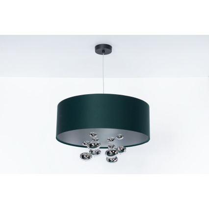 Κρεμαστό φωτιστικό με καλώδιο BUBBLE, 1xE27/60W/230V, διάμετρος 50 εκ., πράσινο