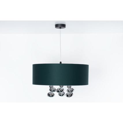 Κρεμαστό φωτιστικό με καλώδιο BUBBLE, 1xE27/60W/230V, διάμετρος 50 εκ., πράσινο