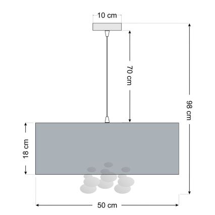 Κρεμαστό φωτιστικό με καλώδιο BUBBLE, 1xE27/60W/230V, διάμετρος 50 εκ., πράσινο