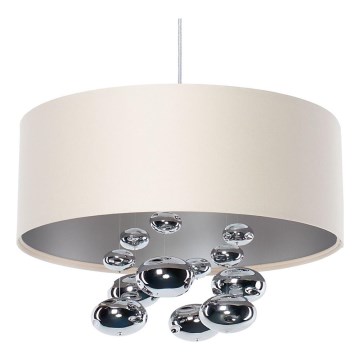 Κρεμαστό φωτιστικό με καλώδιο BUBBLE 1xE27/60W/230V, διάμετρος 50 εκ., μπεζ