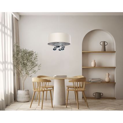 Κρεμαστό φωτιστικό με καλώδιο BUBBLE 1xE27/60W/230V, διάμετρος 50 εκ., μπεζ
